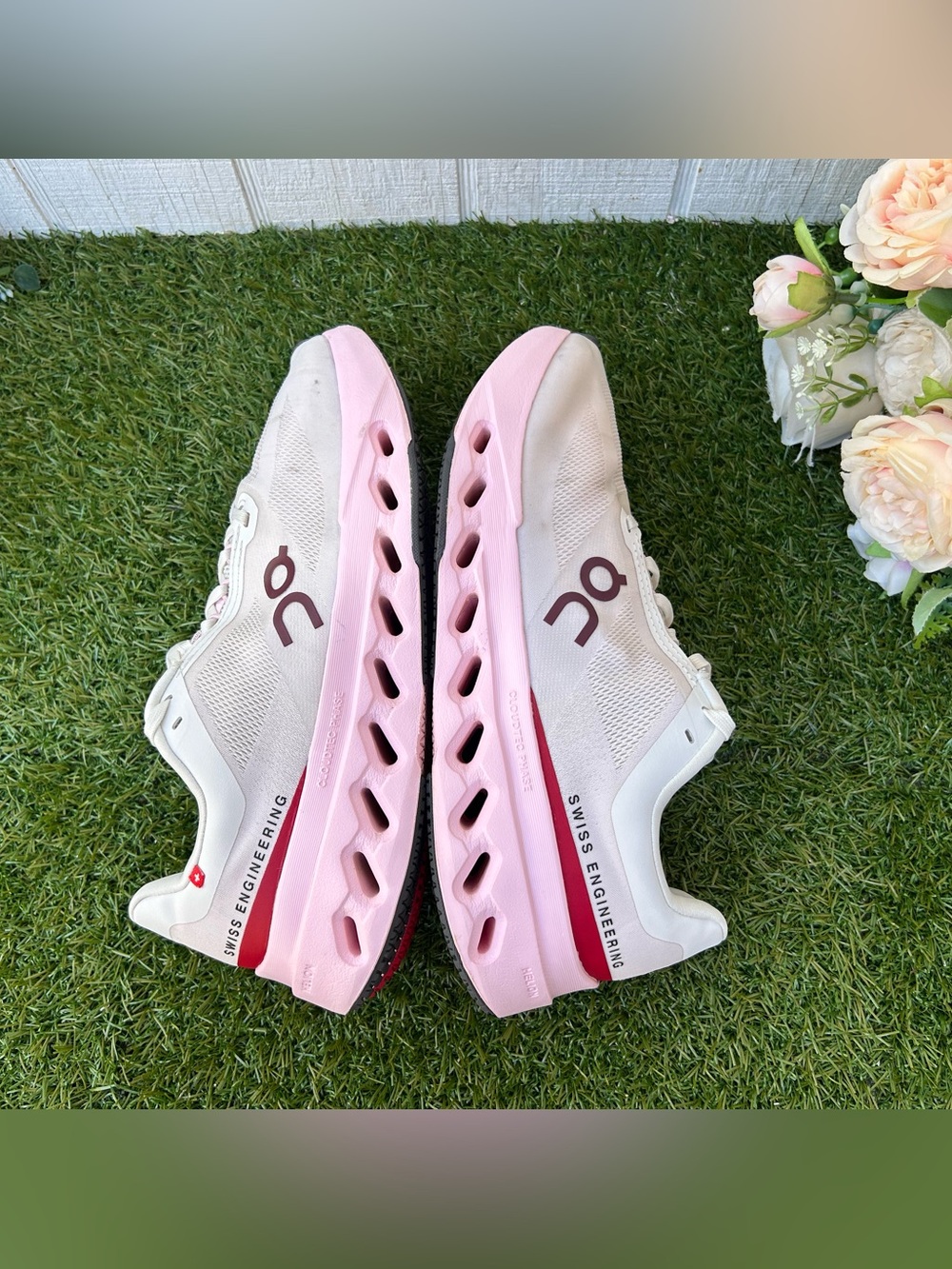ON Cloudsurfer Next Peony | Ivory WOMEN size 7.5 gently used - Picture 7 of 16